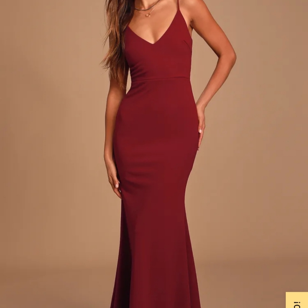 Lulus infinite glory wine red maxi dress